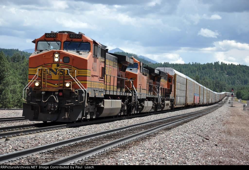 Westbound vehicle train